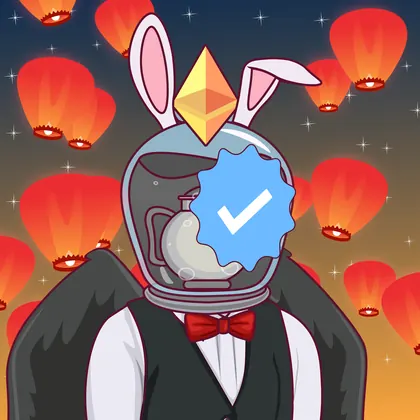 HOODLER #0016: Rabbit Ears headwear, Verified face, Tux costume, Crawl Wings wings against Lantern