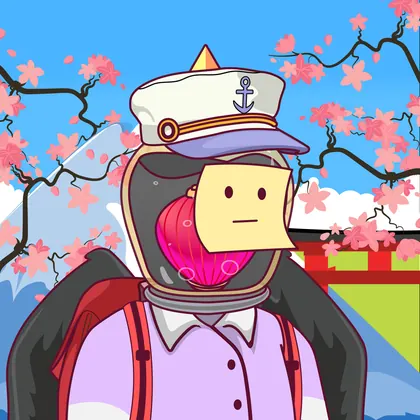 HOODLER #0008: Sailor headwear, Paper Face face, Backpack costume, Crawl Wings wings against Sakura